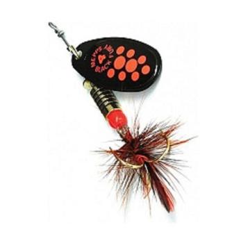 Mepps Black Fury Mouche Black with Hot Red Dot Size 2